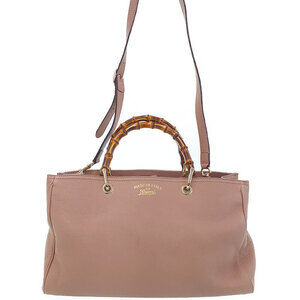 GUCCI Bamboo Shopper 2way Leather Tote Bag